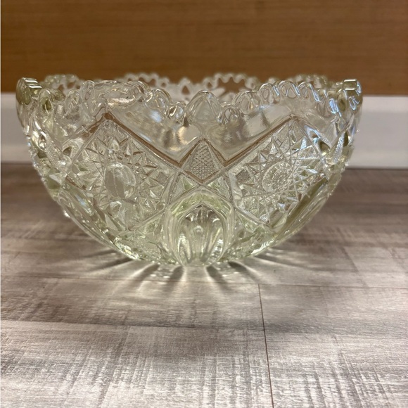 Le Smith Other - Vintage L.E. Smith Crystal Glass Bowl With Hobstar Pattern